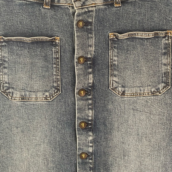 Pilcro Denim Button-Front Midi Skirt, Size 12 - Picture 6 of 13